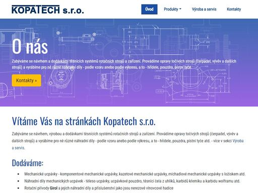 zabýváme se návrhem a dodávkami těsnících systémů rotačních strojů a zařízení.