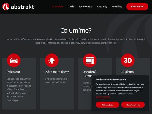 naší doménou jsou bannery, samolepky, polep aut, potisk deskových materiálů, 3d a světelná reklama v plzni a okolí.