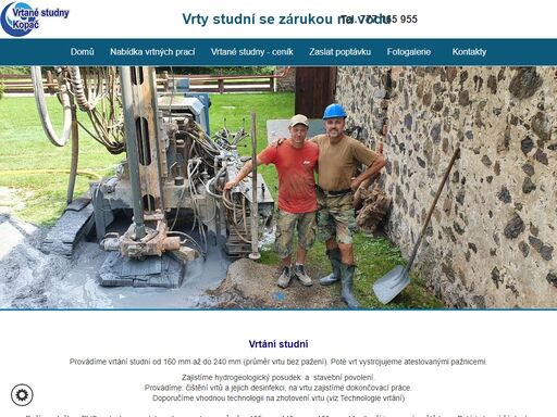 zabýváme se vrtáním studní do soudržných i nesoudržných materiálů i v problematických lokalitách. dohodneme se s vámi na cenovém limitu, který nepřekročíme a zároveň garantujeme plnou funkčnost vrtu.
