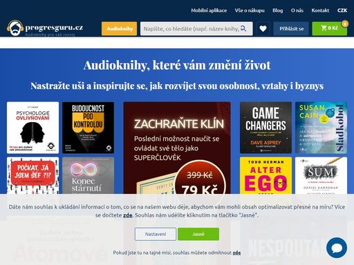 nastražte uši a inspirujte se, jak rozvíjet svou osobnost, vztahy i byznys
tady nakupujete audioknihy přímo u vydavatele – a tedy levněji.
