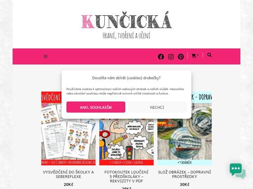 kuncicka.cz - pracovní listy pro děti, tvoření, výukové pdf aktivity a inspiraci pro školku i domácí tvoření. bavte se s dětmi smysluplně!