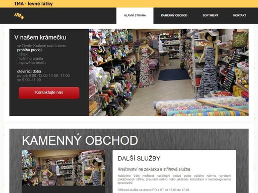 levné látky ima - vaňurová marie - prodej metrového textilu, látek