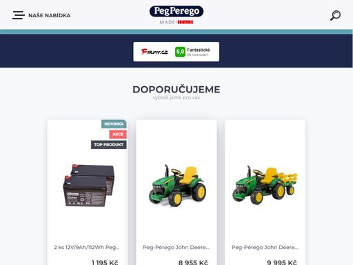 dovoz, prodej a servis dětských elektrických vozítek peg-pérego