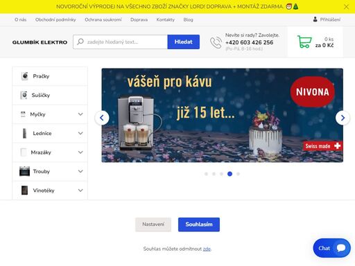 prodej elektrospotřebičů.