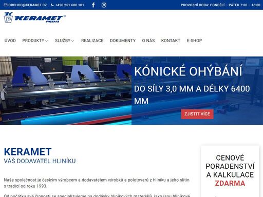 hliníkové střechy, profily a plechy - keramet praha