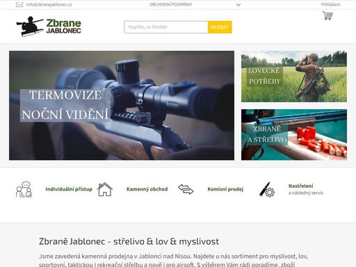 zbraně jablonec - střelivo & lov & myslivost. jsme zavedená kamenná prodejna v jablonci nad nisou. najdete u nás sortiment pro myslivost, lov, sportovní, taktickou i rekreační střelbu a nově i pro airsoft. s výběrem vám rádi poradíme, zboží předvedeme, podělíme se o zkušenosti.
sháníte dárek pro myslivce, střelce?…