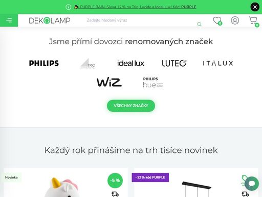 přinášíme dekorativní svítidla do interiérů i exteriérů. kvalitní světla a zdroje od prověřených výrobců. kompletní sortiment na jednom místě.