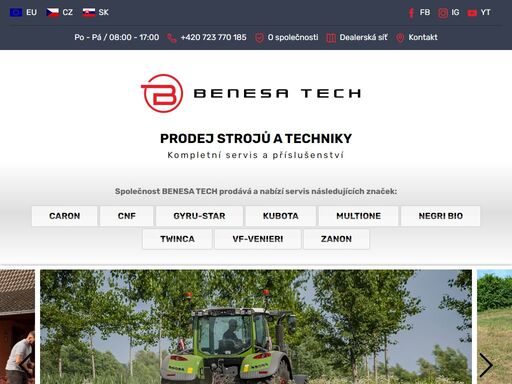 prodáváme stroje a traktory multione caron zanon vf-venieri twinca cnf negri bio gyru-star kubota nabízíme autorizovaný servis nákup předváděcích strojů 