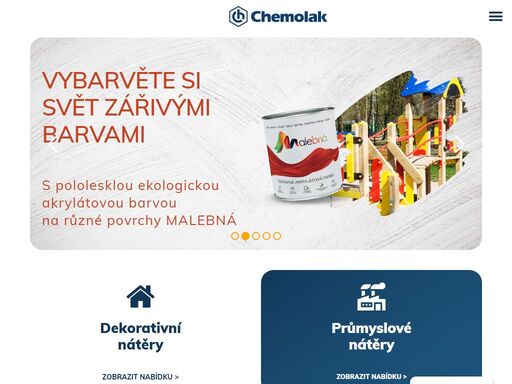 chemolak a.s. je významným slovenským výrobcom náterových látok - farieb, lakov, lazúr, živíc, lepidiel, riedidiel a pomocných prípravkov so zastúpením v rôznych špecializovaných obchodoch a hobby marketoch slovenskej a českej republiky. do priemyselných podnikov a lakovní na slovensku a taktiež aj za jeho hranicami dodáva rôzne produkty, špeciálne nátery a aj kompletné náterové systémy.