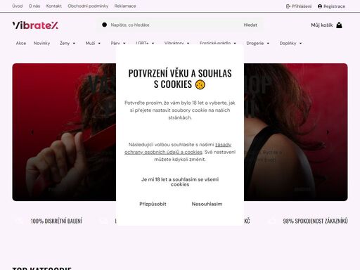 sexshop vibratex.cz. objevte širokou nabídku erotických pomůcek, prádla a vibrátorů. rychlé a diskrétní doručení do 2 dnů. příjemné ceny a věrnostní program…
