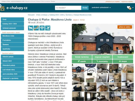 chalupa u plafce? ubytování masákova lhota na šumavě. chalupa k pronajmutí: kapacita 15 osob - 5 ložnic. provoz: léto, zima, víkendové pobyty, vánoce, silvestr.