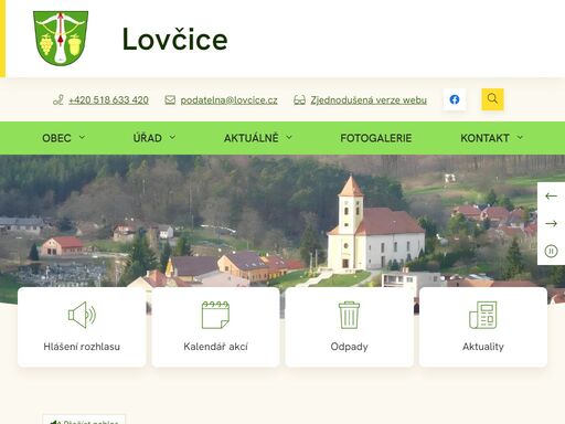 oficiální stránky obce lovčice