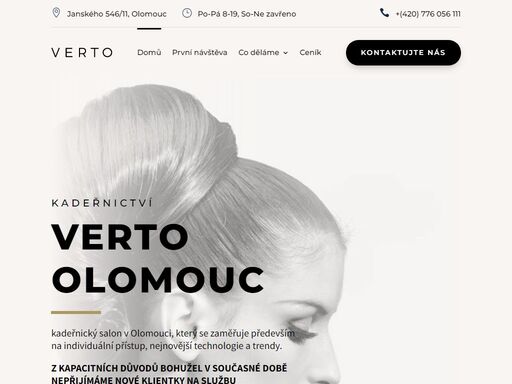 kadeřnický salon v olomouci, který se zaměřuje především na individuální přístup, nejnovější technologie a trendy.
