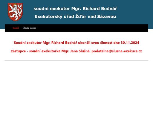 exekutorský úřad žďár nad sázavou, výkon exekuční činnosti po celém území čr
