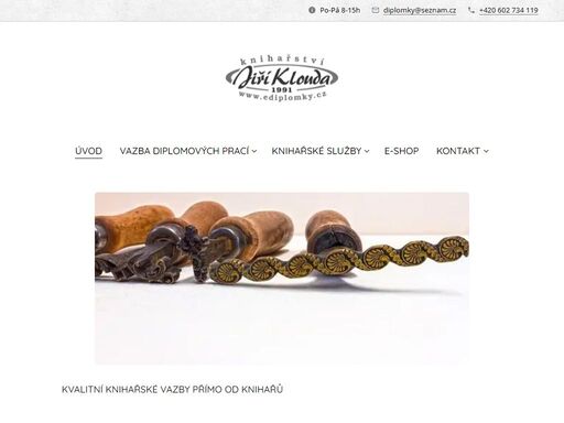 kvalitní knihařské vazby přímo od knihařů
