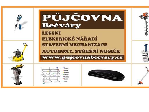 půjčovna nářadí, lešení, autoboxů
