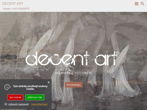 decentart, prodej interierových doplňků, tapet, oblečení, vybavení interiérů