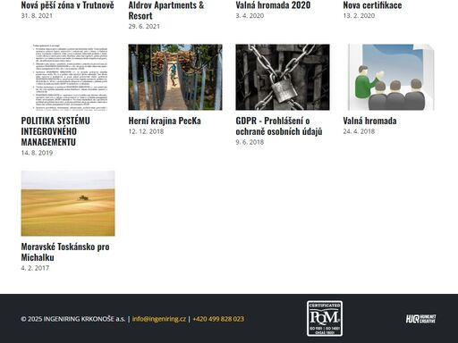 inženýrská, dozorová a projektová činnost v investiční výstavbě, výkon koordinátora bezpečnosti práce a organizace veřejných zakázek.