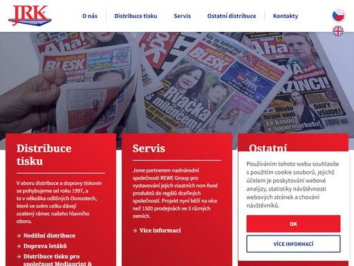 v oboru distribuce a dopravy tiskovin se pohybujeme od roku 1997. jsme jediným poskytovatelem nedělní distribuce tisku ve většině krajů čech.