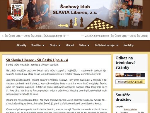 šk slavia liberec, šachový klub, slavia, liberec, šachový svaz, česká republika, chess, šachy, turnaje, soutěže družstev, mládež