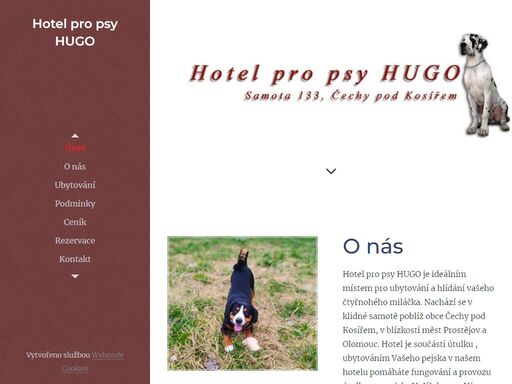 hotel pro psy hugo je ideálním místem pro ubytování a hlídání vašeho čtyřnohého miláčka. nachází se v klidné samotě poblíž obce čechy pod kosířem, v blízkosti měst prostějov a olomouc. hotel je součástí útulku , ubytováním vašeho pejska v našem hotelu pomáháte fungování a provozu útulku pro pejsky voříšek a my vám děkujeme za to že využíváte naše...