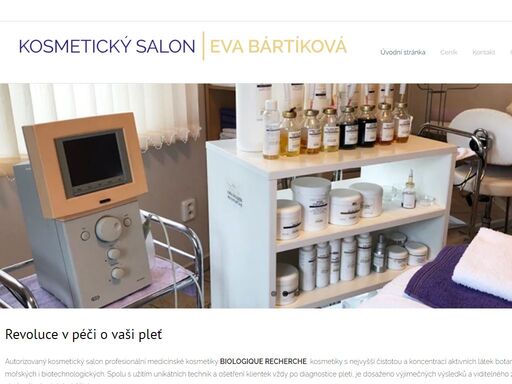 autorizovaný kosmetický salon profesionální medicínské kosmetiky biologique recherche, kosmetiky s nejvyšší čistotou a koncentrací aktivních látek botanických, mořských i biotechnologických. spolu s užitím unikátních technik a ošetření klientek vždy po diagnostice pleti, je dosaženo výjimečných výsledků a viditelného zlepšení stavu pleti s...