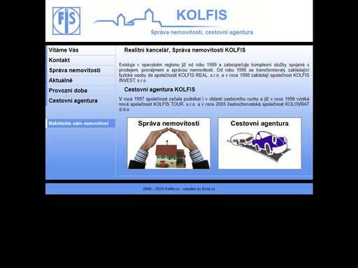 kolfis.cz - správa nemovitostí, cestovní agentura