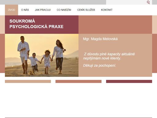 soukromá psychologická praxe mgr. magda melovská, uničov, u oskavy 1325 nabízí jednotlivým klientům, párům i celým rodinám psychologické poradenství, konzultace a terapie.
