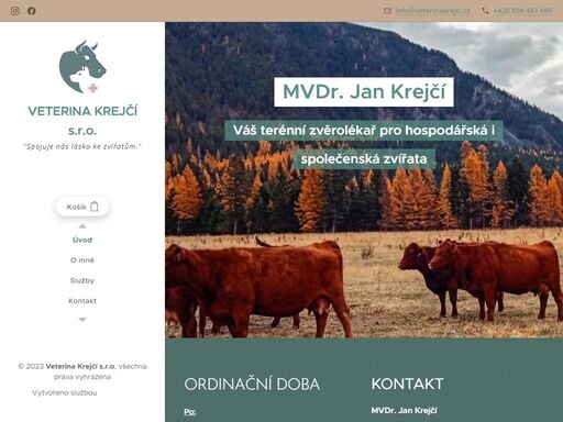 mvdr. jan krejčí - váš terénní veterinář pro hospodářská i společenská zvířata