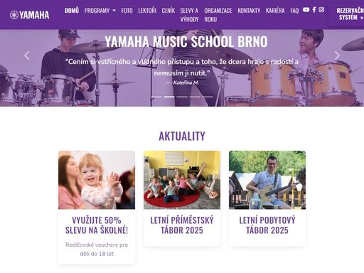 současná nabídka yamaha hudebních programů představuje široké spektrum vyučovacích oborů a hudebních žánrů pro děti již od 4 měsíců, mládež, dospělé i seniory.