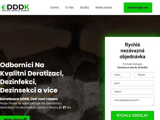 naše firma se specializuje na deratizaci, dezinfekci a dezinsekci a další. jsme v oboru již 25 let.