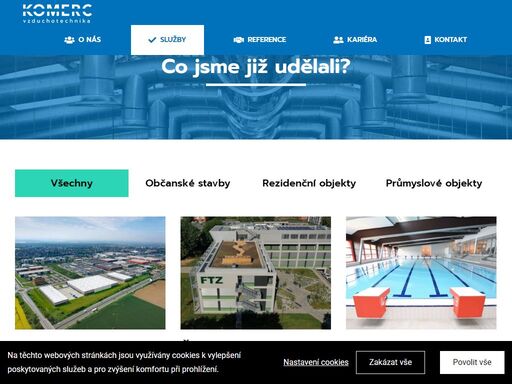 zabýváme se zajišťováním kompletních zakázek lehké vzduchotechniky: rekuperace, větrání, klimatizace, technologického odsávání a další