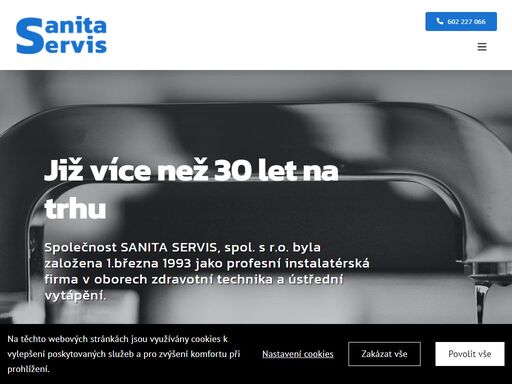 společnost sanita servis, spol. s r.o. byla založena 1.března 1993 jako profesní instalatérská firma v oborech zdravotní technika a ústřední vytápění.