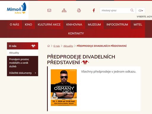 oficiální stránky kultura mimoň