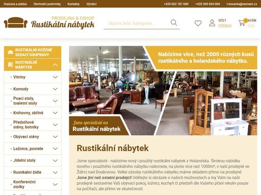 širokou nabídku nového i použitého rustikálního nábytku naleznete na ploše více než 1000m2 v naší prodejně ve ždírci nad doubravou.