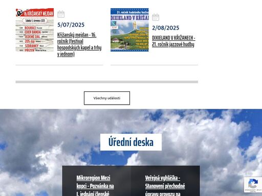 oficiální stránky obce křižany