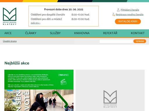 úvodní strana webu