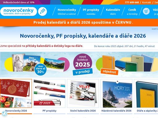 novoročenky 2026, novoroční přání, pfka, kalendáře, diáře
