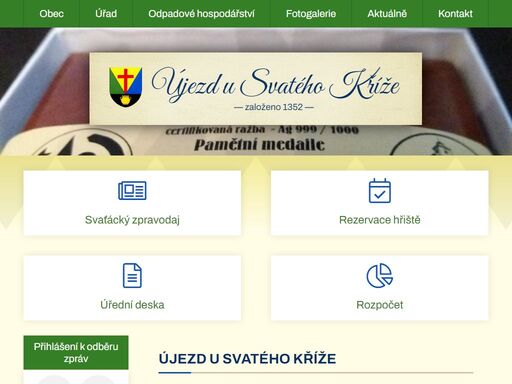 oficiální stránky obce újezd u sv. kříže
