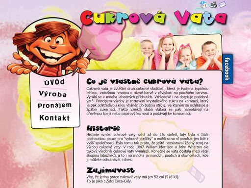 výroba a prodej cukrové vaty, pronájem stánků i s obsluhou, prodej balené vaty.