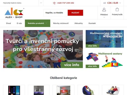 alex-shop.cz – specialista na terapeutické a vzdělávací pomůcky. nabízíme široký výběr produktů pro rozvoj motoriky, smyslové stimulace a zlepšení kvality života dětí i dospělých. objevte osvědčené značky jako haba, terapeutické panenky joyk a interaktivní zvířátka pro multisenzorickou terapii.