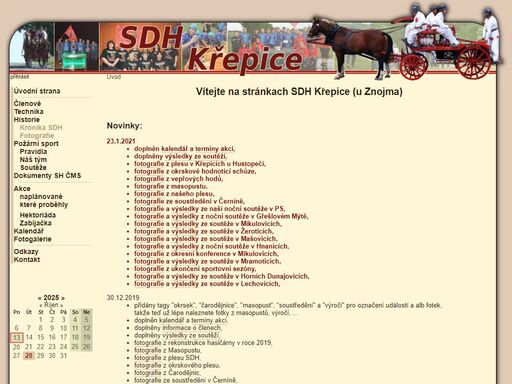hasiči,sdh,křepice,sbor dobrovolnych hasicu,krepice,závody,pravidla,akce,fotogalerie,historie stránky sboru dobrovolných hasičů obce křepice na znojemsku. naleznete zde fotogalerii z akcí které jsme pořádali, kalendář akcí které u nás proběhli, ale i ty které nás čekají. informace o hektoriádě, závodech v požárním sportu aj.