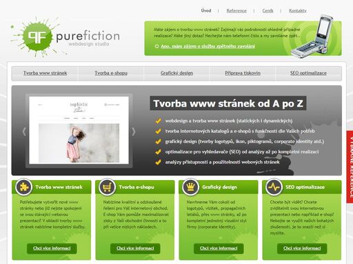 nabízíme tvorbu www stránek (webdesign), grafické návrhy a optimalizaci pro vyhledávače. tvorba www stránek od a do z. jsme malý, ale vyjimečně pružný tým.