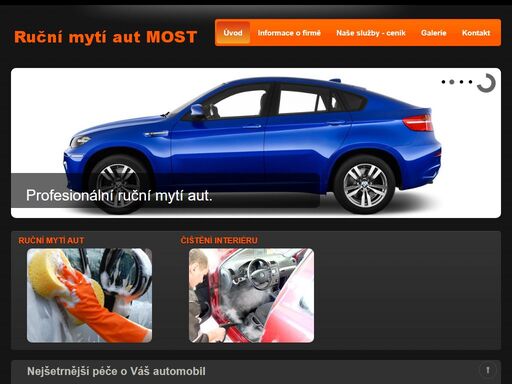 ruční mytí aut most.