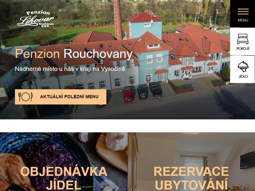 penzion lihovar rouchovany se nachází v srdci malebné obce rouchovany nedaleko dalešické přehrady a je dukovany