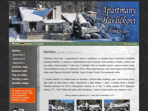 ubytov�n�, petr�kov, jesen�ky, chata, havl�ckovi, apartm�ny, unterkunft, altvatergebirge, accommodation, jeseniky