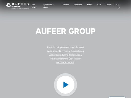 mezinárodní společnost aufeer group specializovaná na designérské, vývojové, konstrukční a výpočetní produkty.