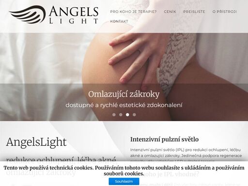 pigmentové skvrny, žilky, fotoomlazení, akné, kuperóza, speciální sprcha, ozařování na lepší hojení, angelslight, angels light, břeclav, redukce ochlupení, omlazující zákroky omlazující zákroky, léčba akné, redukce ochlupení