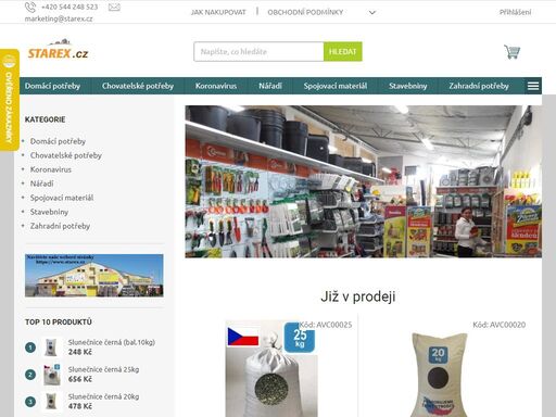 prodej stavebnin, zahradních potřeb, nářadí do domácí dílny a domácích potřeb s dopravou