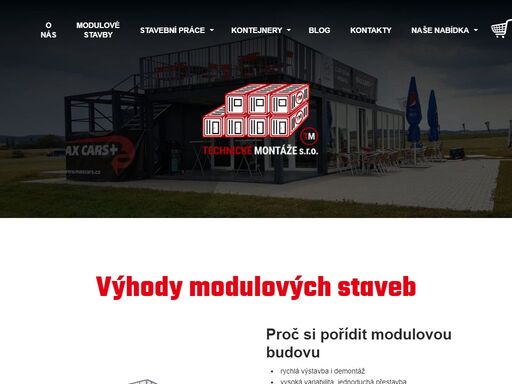 technické montáže, s.r.o. je firma, která se zabývá montáží modulových staveb. provádíme technické montáže, stavební práce a různé druhy montáží u modulových staveb.
